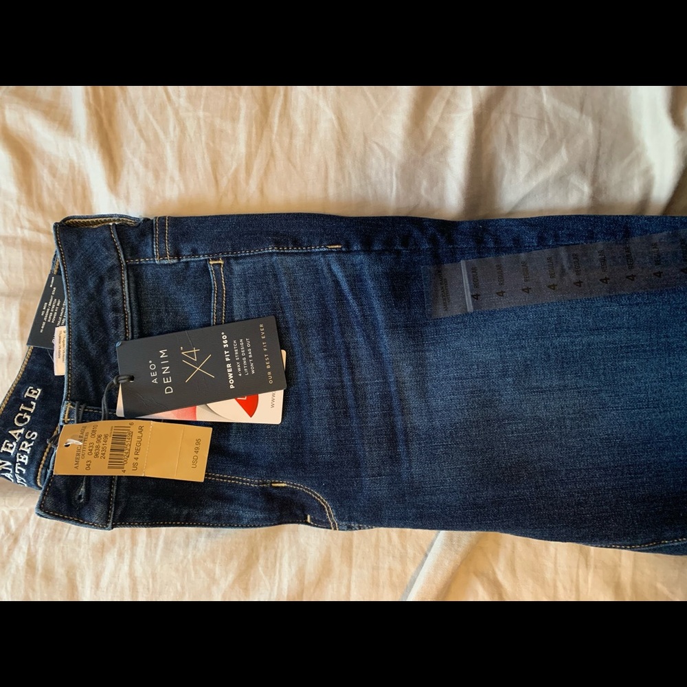 American Eagle Dark Blue Skinny Jeans - Picture 2 of 2